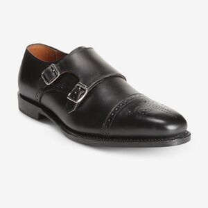 Allen Edmonds Black Leather Monk Strap Oxfords